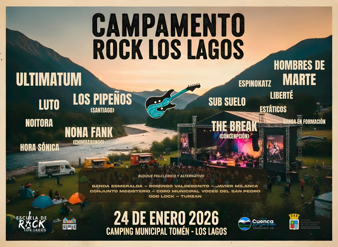 Escuela de Rock Los Lagos prepara campamento rockero